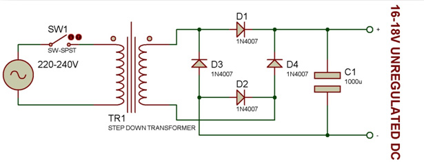 Circuit Diagram of AC Rectifier used as first stage of Un-interruptible Bench Top DC Power Supply Circuit Diagram of AC Rectifier used as first stage of Un-interruptible Bench Top DC Power Supply